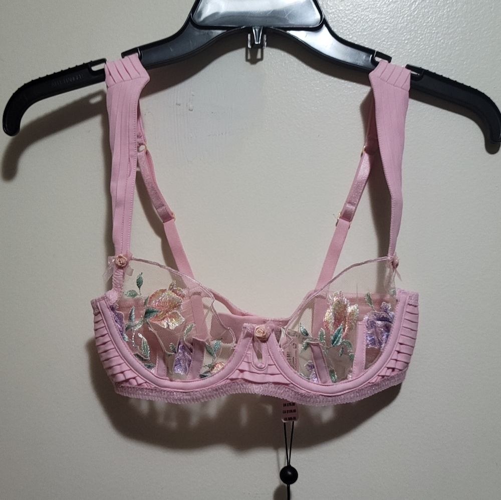Watercolor Rose Pastel Bra